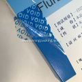 Self adhesive security void barcode label